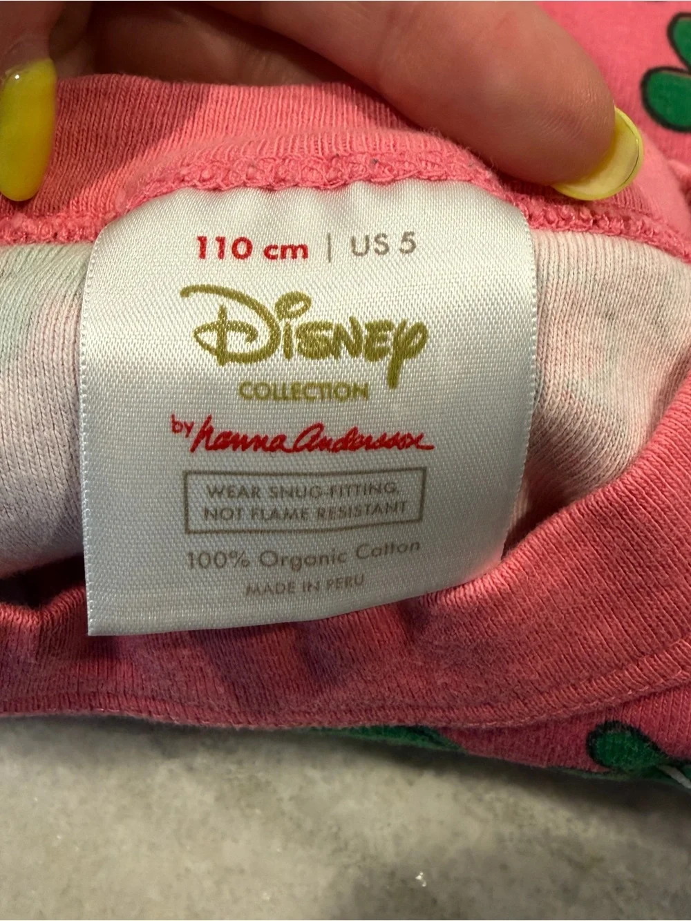 Hanna Andersson Disney Size 5 Pink Mickey Floral Short Sleeve Shorts Pajama Set